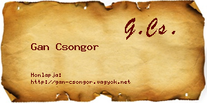Gan Csongor névjegykártya